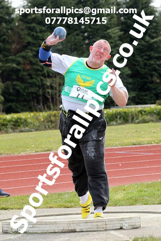Shot putt, 2021 NECAA Open Graded Meeting, Morpeth. Photo: David T. Hewitson/Sports for All Pics